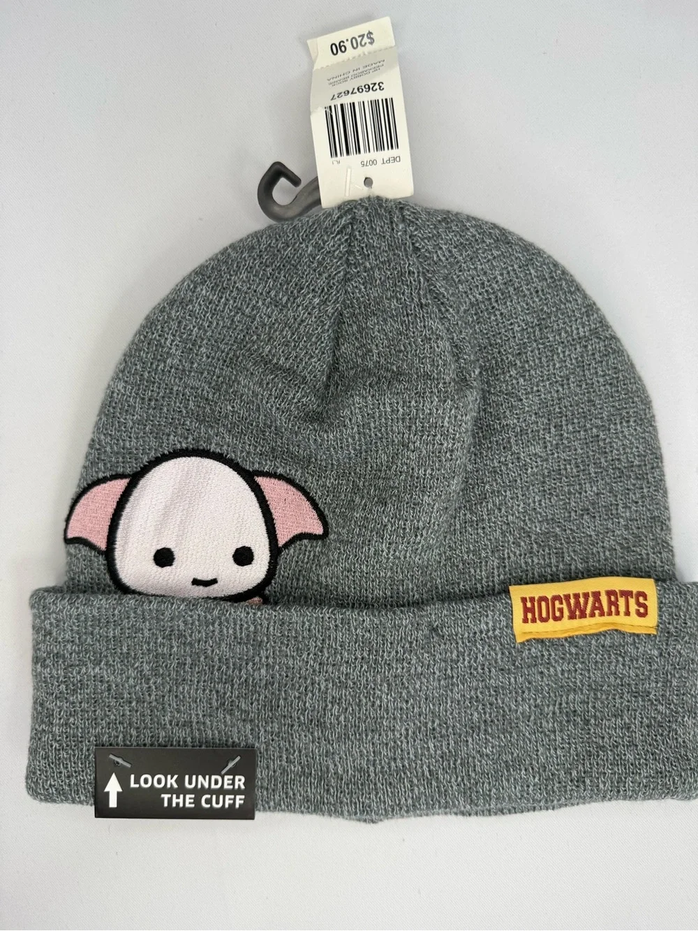 Hogwarts Grey Beanie with embroidery